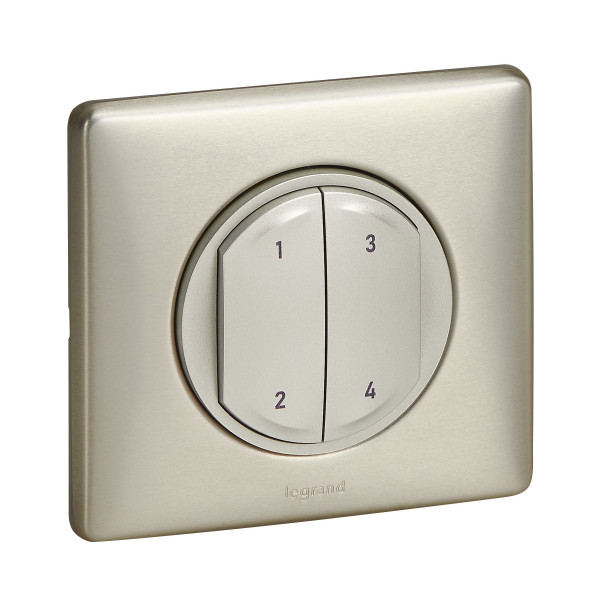 Commande 4 scénarios sans fil, sans pile Céliane With Netatmo - titane