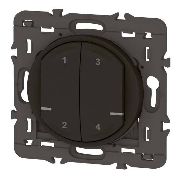 Commande sans fil 4 scénarios Céliane With Netatmo, finition graphite
