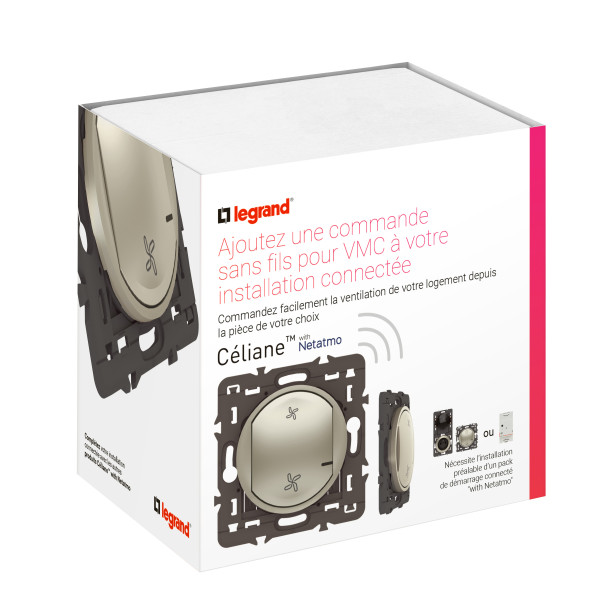 Commande sans fil pour VMC Céliane connectée With Netatmo, finition titane