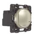 Interrupteur connecté Céliane sans neutre avec variateur, titane, compatible Netatmo