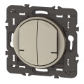 Commande Double Sans Fil Céliane With Netatmo Éclairage/Prise Titane
