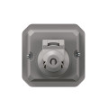 Adaptateur plexo pour prise rj45 mosaic - composable gris