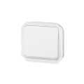 Poussoir Lumineux 10 A Blanc Plexo Legrand – avec Voyant Lumineux – Etanche - IP55 - IK08 – avec Enjoliveur – Contact NO et NF