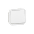 Poussoir Lumineux 10 A Blanc Plexo Legrand – avec Voyant Lumineux – Etanche - IP55 - IK08 – avec Enjoliveur – Contact NO et NF