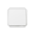 Poussoir 10 A Blanc Plexo Legrand – Etanche - IP55 - IK08 – avec Enjoliveur – Contact NO