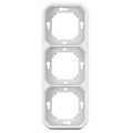 Support plaque encastré 3 postes montage horizontal/vertical plexo blanc