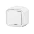 Interrupteur ou va-et-vient 10ax 250v plexo complet saillie blanc