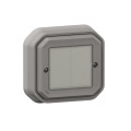 Commande double Self-e étanche Plexo IP55 pour éclairage et prises With Netatmo - gris