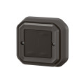 Commande double Self-e éclairage et prise Plexo Netatmo anthracite étanche IP55