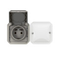 Prise Connectée Étanche Plexo Netatmo 2 Postes Gris avec Mesure de Consommation