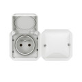 Prise Connectée Plexo Netatmo 2P+T Étanche IP55 16A 3680W avec Suivi Conso - Blanc