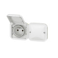 Prise Connectée Plexo Netatmo 2P+T Étanche IP55 16A 3680W avec Suivi Conso - Blanc