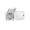 Prise Connectée Plexo Netatmo 2P+T Étanche IP55 16A 3680W avec Suivi Conso - Blanc