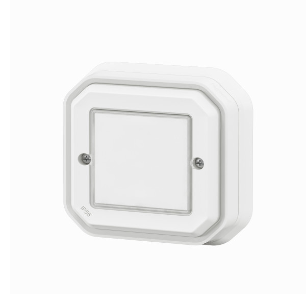 Commande Self-e étanche Plexo IP55 pour éclairage et prise Netatmo - Blanc