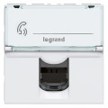 Prise RJ45 Legrand Mosaic - Cat. 5e - FTP - 2 mod - blanc - LCS² Legrand