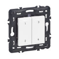 Commande 4 scénarios sans fil et sans pile Mosaic Netatmo - Blanc