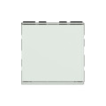 Poussoir ou poussoir inverseur avec porte-étiquette Mosaic Easy-Led 6A 250V~ 2 modules - blanc antimicrobien