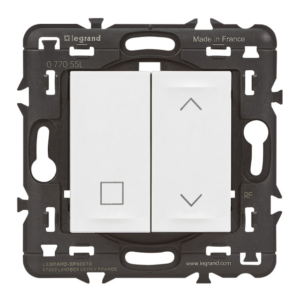 Commande sans fil sans pile pour volet roulant Mosaic With Netatmo - Blanc