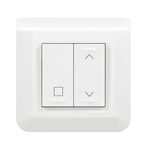 Commande sans fil sans pile pour volet roulant Mosaic With Netatmo - Blanc