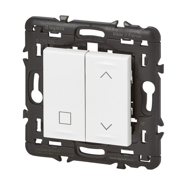 Commande sans fil sans pile pour volet roulant Mosaic With Netatmo - Blanc