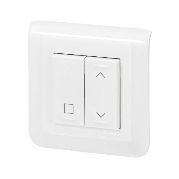 Commande sans fil sans pile pour volet roulant Mosaic With Netatmo - Blanc