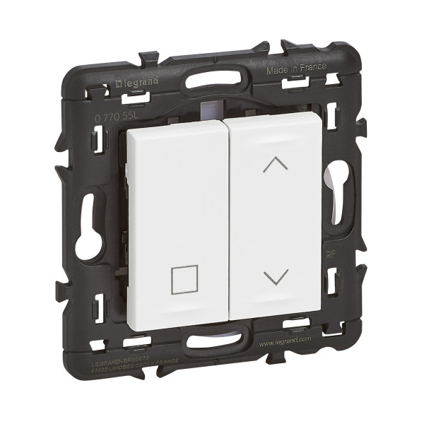 Commande sans fil sans pile pour volet roulant Mosaic With Netatmo - Blanc