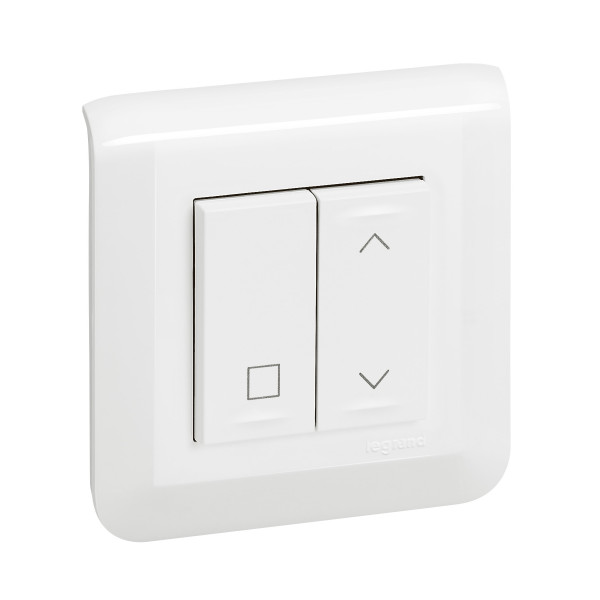 Commande sans fil sans pile pour volet roulant Mosaic With Netatmo - Blanc