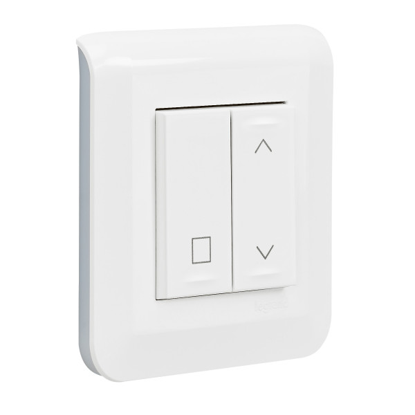 Commande sans fil sans pile pour volet roulant Mosaic With Netatmo - Blanc