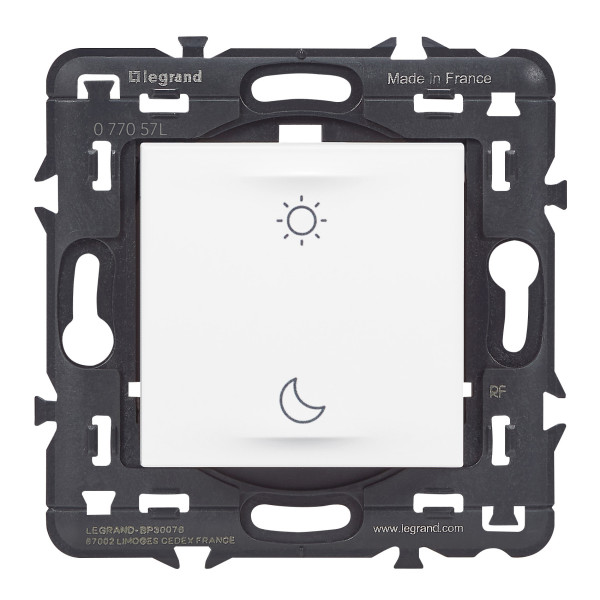 Commande sans fil/pile Lever/Coucher Mosaic With Netatmo - blanc, extra-plate et autonome