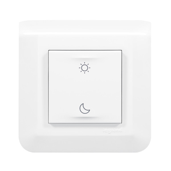 Commande sans fil/pile Lever/Coucher Mosaic With Netatmo - blanc, extra-plate et autonome