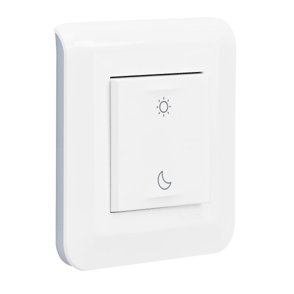 Commande sans fil/pile Lever/Coucher Mosaic With Netatmo - blanc, extra-plate et autonome