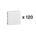 Interrupteur ou va-et-vient 10AX 250V~ Mosaic Easy-Led 2 modules – blanc lot de 120