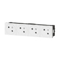 Quadruple Prise de Courant Blanche Surface 4 x 2 P + T 16 A 250 V Mosaic Link Legrand – 8 Modules