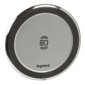 Legrand - Prêt à poser prise sans fils induction 15W à intégrer dans mobilier Ø80mm IP44 IK08 - couleur alu