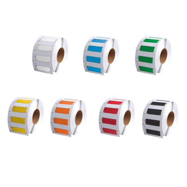 Rouleau d'étiquettes barrette pur 75x25 bleu