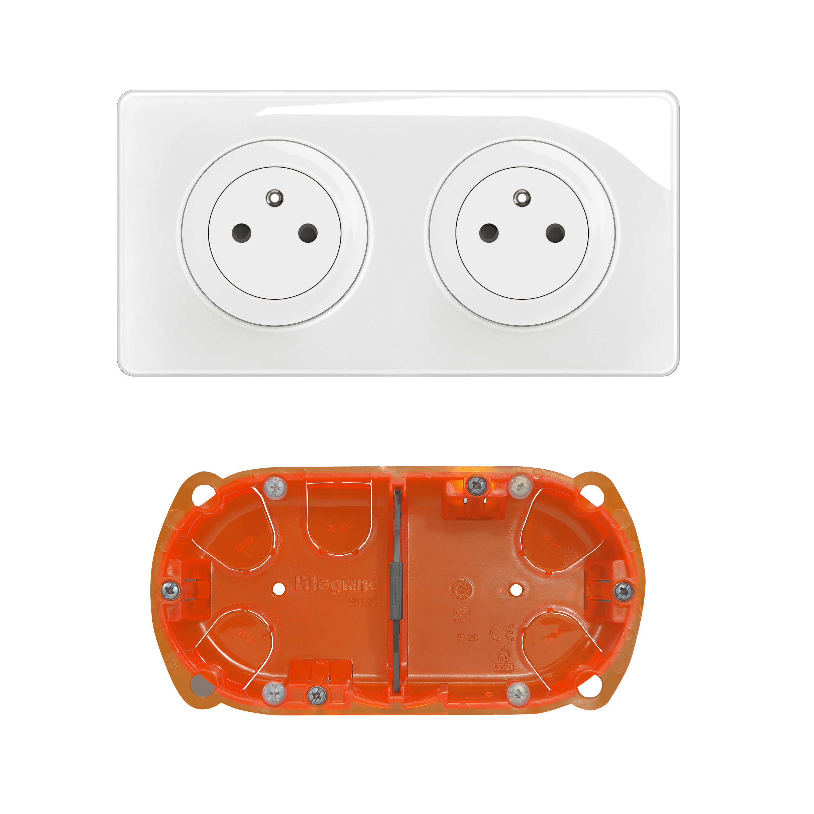 Boîte à Sceller Legrand Double Interrupteur Et Prise De Courant - Neuve Sous Emballage, Pour Installation électrique