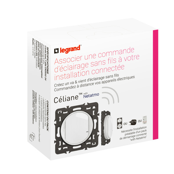 Commande simple sans fils Céliane Connecté - Blanc
