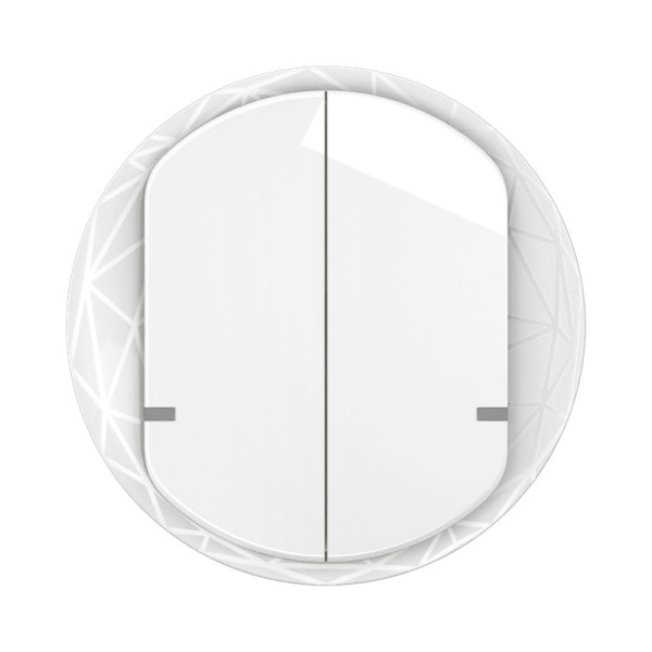 Enjoliveur interrupteur double céliane with netatmo - blanc