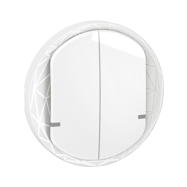 Enjoliveur interrupteur double céliane with netatmo - blanc