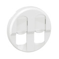 Enjoliveur prise double rj45 céliane - blanc