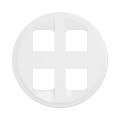 Enjoliveur prise quadruple rj45 céliane - blanc