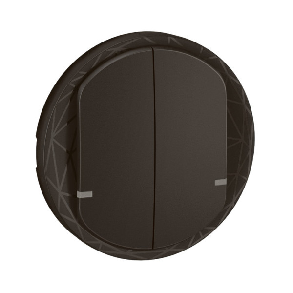 Enjoliveur interrupteur double céliane with netatmo - noir