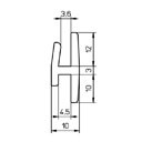 Profil ap 4  pvc 2m
