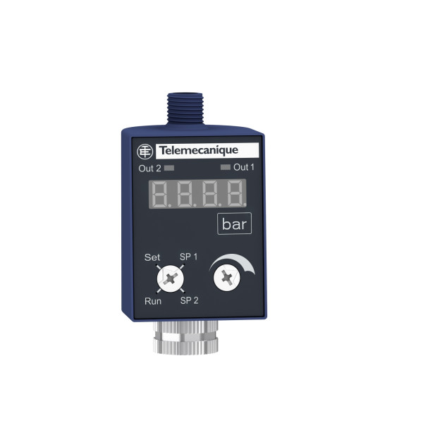 Osisense xm - pressostat - avec afficheur - 2 pnp - hystérésis - m12