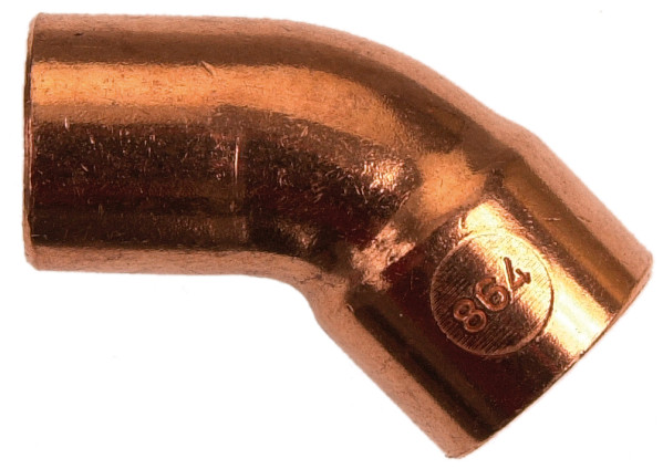 Coude 45° mâle femelle 40 cu Ø 36