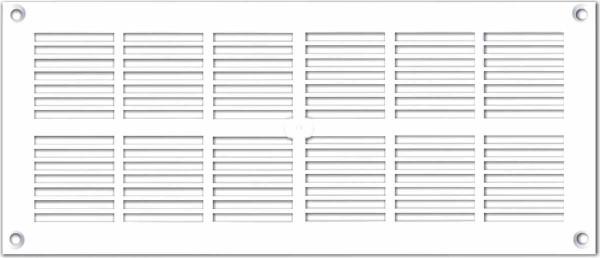 Grille rectangulaire blanche extra-plate 254x110