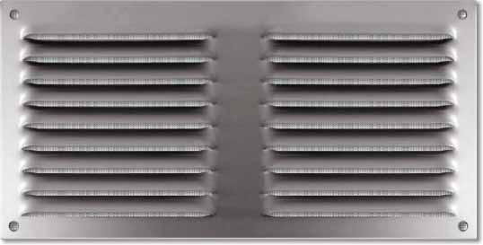 Grille à persienne en aluminium de dimensions 200mmx100mm