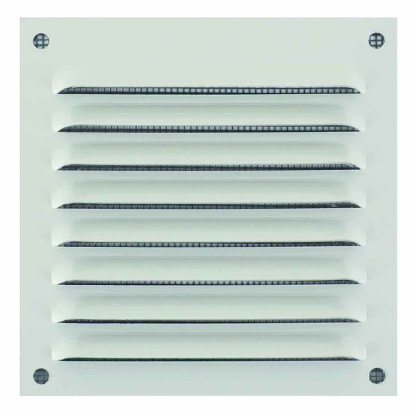 Grille à persienne blanche de dimensions 100mmx100mm