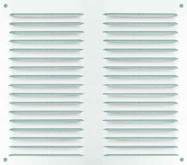 Grille à persienne blanche de dimensions 20cmx20cm