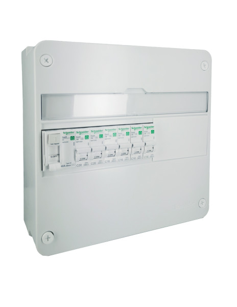 Tableau électrique pré équipé Schneider Resi9 XP 1 rangée 40A 6 disjoncteurs pré-câblé